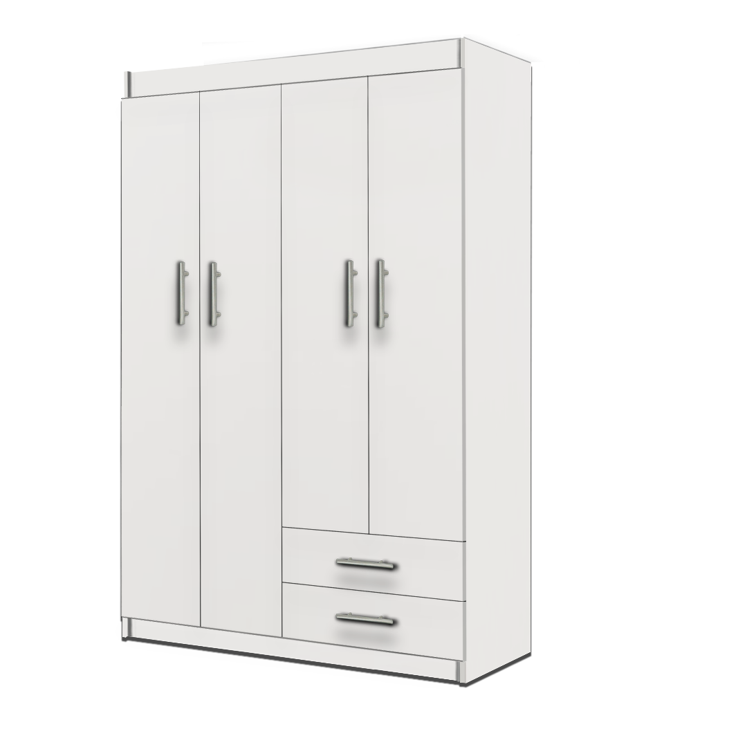 CLOSET 4 PUERTAS 2 CAJONES BLA